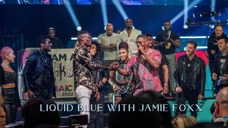 Liquid Blue Band with Actor Jamie Foxx