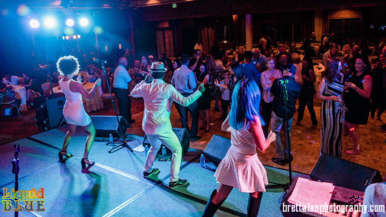 Liquid Blue Band with Crowd Dancing